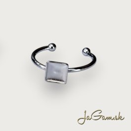 Základ na prsteň s lôžkom CHIRURGICKÁ OCEĽ 6x6mm, 1ks (CH1829)